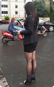 街拍职业OLsz,黑丝高跟,短裙包臀